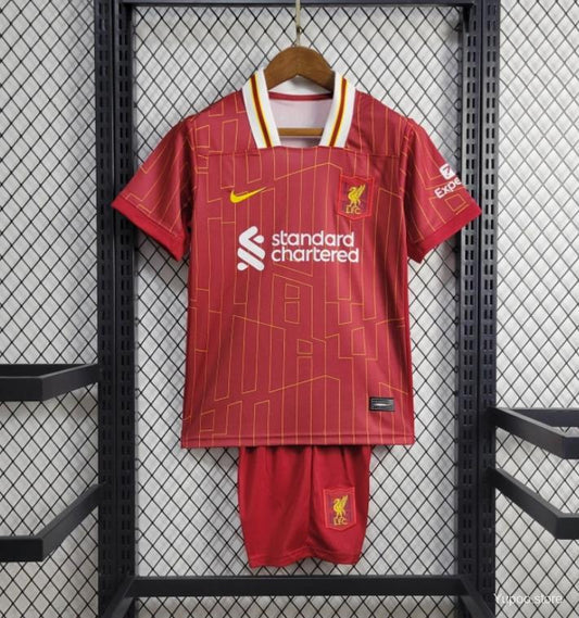 T-shirt e Pantaloncini per Bambino Liverpool Home 2024/2025